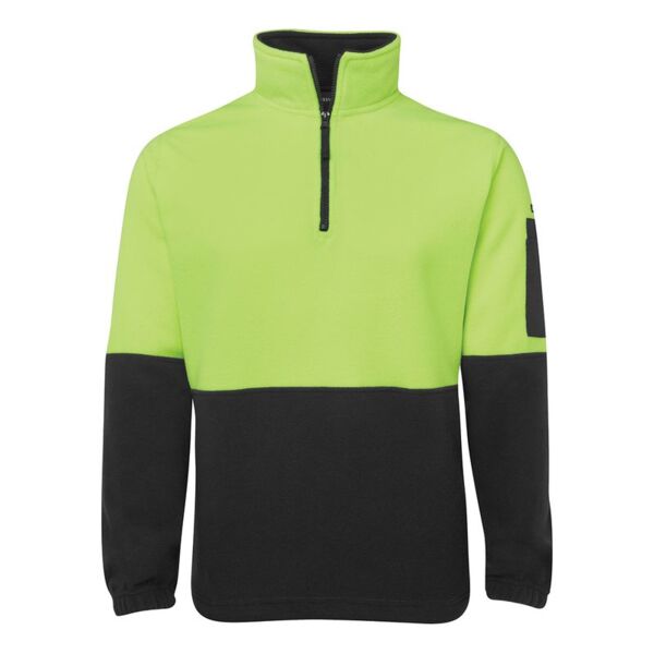 Mens Hi Vis Half Zip Polar Fleece Thumbnail