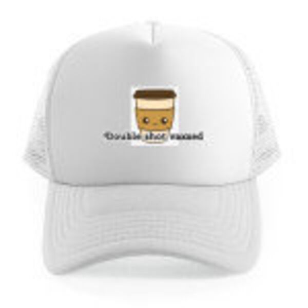 Dbl Shot Coffee Cap - WHITE Thumbnail